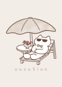 orange ribbon cat(vacation)pastel