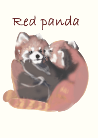 A simple and not too cute red panda