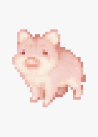 Pig Pixel Art Theme  Green 02