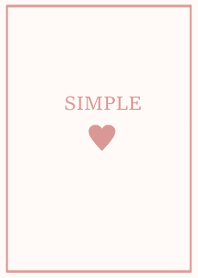 SIMPLE HEART =ivory drypink=