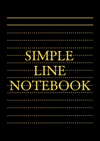 SIMPLE YELLOW LINE NOTEBOOK-BLACK