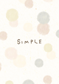 Watercolor circle darkish Beige Japan