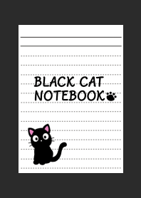 BLACK CAT NOTEBOOK-CHARCOAL GREY
