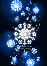 幸運★雪の結晶オーナメント*25 青