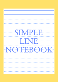 SIMPLE BLUE LINE NOTEBOOKj-YELLOW