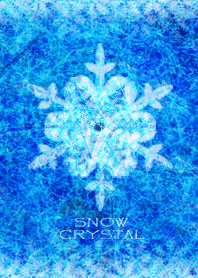 Snow crystal - WHITE and BLUE -