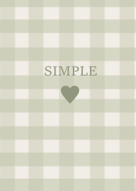 SIMPLE HEART -check pistachio2-