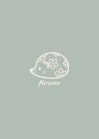 Hedgehog -flower- smoky green