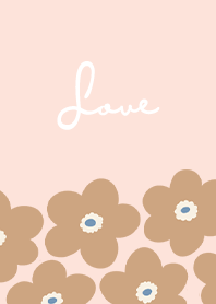 in bloom, flower w / peach pink