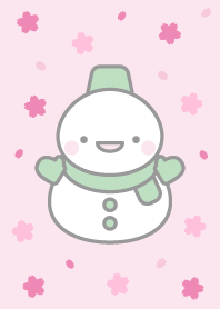 Cherry Blossoms: Green Snowman Theme 7