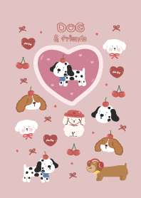 Dog cute : pink minimal