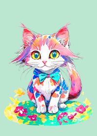 Cat looking this way21green