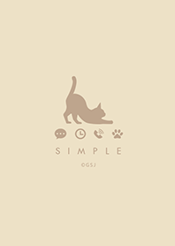 Simple cat and beige red