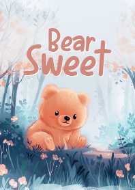 lovely bear in jungle