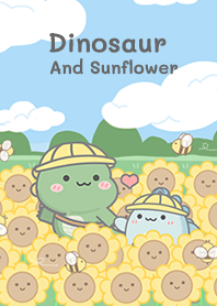 Dinosaur And Sunflower!