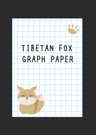 TIBETAN FOX GRAPH PAPER-CHARCOAL GREY