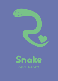 Snake & heart Salvia Blue