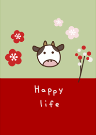 Happy cute cow3.