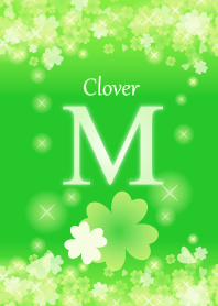 Mイニシャル運気UP!幸せのクローバー緑