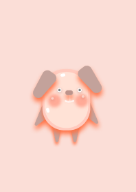可爱的粉红色小狗