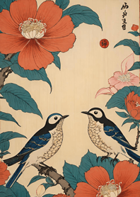 อุกิโยะเอะ -นก f72c42