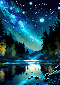 Beautiful starry night view#2064