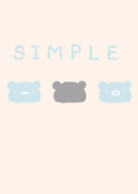 Theme of a dull color light blue bear