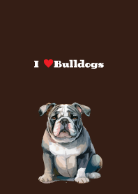 I love bulldogs on brown