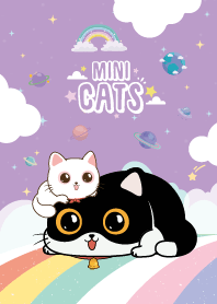 Cats Sky Rainbow Violet