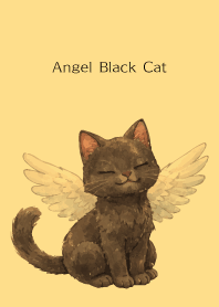 brown & yellow 天使の黒猫01