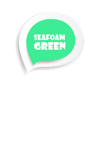 Seafoam Green Button In White