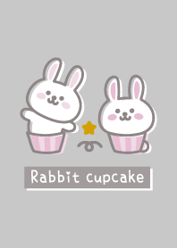 Rabbit cupcake <Star> gray