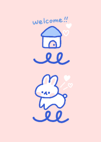 Korean style illustration (pink blue)