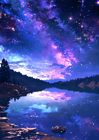 Blue milky way galaxy