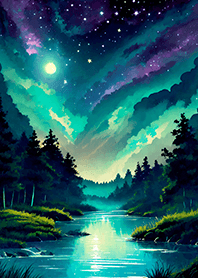 Beautiful starry night view#1370