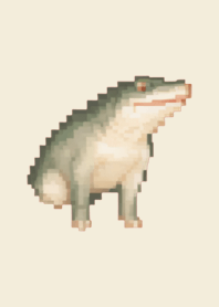 Crocodile Pixel Art Theme  Beige 03