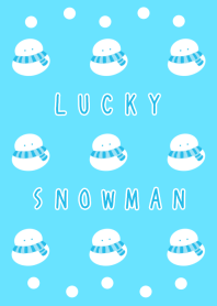 LUCKY SNOWMAN/NEON BLUE/BLACK
