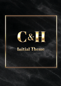 [ C&H ]  Initial Theme Gold Black