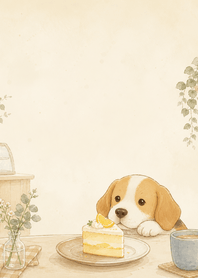 Sand Beagle Yuzu Cake Desk