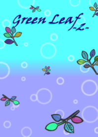 Green leaf-2- Blue