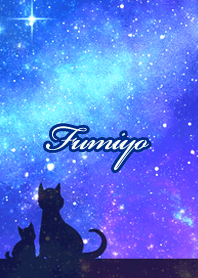 Fumiyo Milky way & cat silhouette