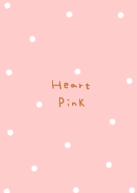 Pink with a small polka-dot pattern.