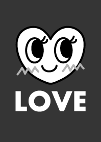 Heart & LOVE logo Black