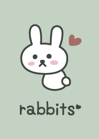 Rabbits*green*Heart