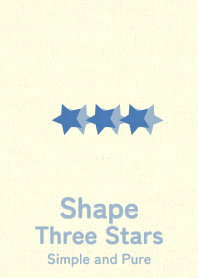 Shape Three Stars  Pale Salvia Blue