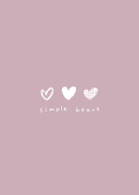 Simple heart/dusky pink