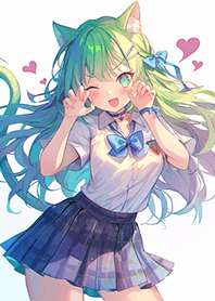 小生氣の貓咪學生妹❤