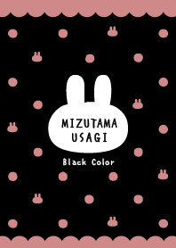 Black&Dull Peach Pink /Polka dots Rabbet