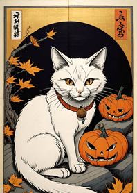 浮世絵 - 万聖節猫 bC0B8e