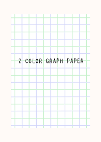 2 COLOR GRAPH PAPER/GREEN&PUR/CREAM PINK